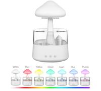 Humidificateur Nuage Blanc 450ml Lumière de Nuit USB-C | PP et ABS, Structure Étanche, Bouton Tactile, Minuterie Intégrée, pour Dortoir et Bureau