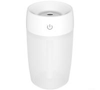 Humidificateur portable USB de 300 ml avec 7 couleurs dégradées, brume silencieuse pour voiture et petite pièce, arrêt automatique, blanc (2 roses)