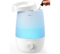 Humidificateur pour chambre - 2,5 L - Technologie ultrasonique - 250 ml/h - Brume légère - Design féminin