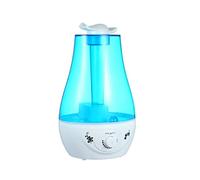 Humidificateur pour chambre à coucher Humidificateur d'air ultrasonique de 3000ML, Double pulvérisateur, brumisateur, diffuseur d'huile essentielle, d'arôme LED 7 couleurs, aromathérapie(Blue)