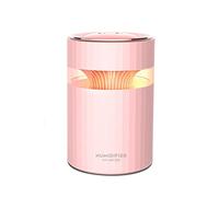Humidificateur pour chambre à coucher Humidificateur d'air USB à Double buse, capacité d'eau de 900ML, brumisateur brume fraîche avec veilleuse colorée, humidificateur ultrasonique(Pink)
