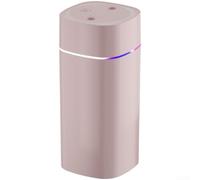 Humidificateur silencieux à double buse 600 ml Brume froide pour plantes, maison, bureau, bureau alimenté par USB, rose