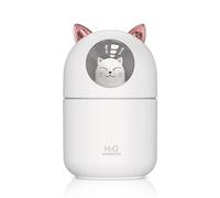 Humidificateur - USB ABS en forme de chat de 300 ml | Diffuseur d'huiles essentielles avec lumière de nuit, humidificateur de table | fonctionnement silencieux pour, bureau, voiture, chambre