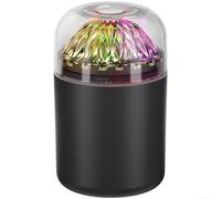 Humidificateur USB portable pour chambre à coucher, voiture, bureau - Réservoir silencieux de 180 ml avec veilleuse colorée - Hydratant d'air de bureau compact 6,8 x 6,8 x 11,2 cm (noir)