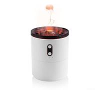 Humidificateur USB pour méduses à flamme volcanique, double buse, diffuseur d'arômes à faible bruit, 36 dB avec lumière colorée et protection d'arrêt automatique pour décoration de bureau à domicile