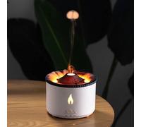 Humidificateurs à flamme ultra-silencieux - Boules de 360 ml - Sans eau - Arrêt automatique - Veilleuse - Chambre à coucher - Bureau - Humidificateur blanc