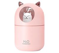 Humidificateurs pour chambre à coucher, 300 ml, diffuseur d'aromathérapie en forme de chat - Humidificateur de bureau personnel USB avec veilleuse pour chambre de bébé