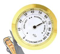 Humidor Humidity Sensor, High-Precision Analog Hygrometer, Reliable Moisture Tester, Easy-to-Read Dial, Essential for Humidor Care, Guitar & Violin Case Maintenance, 3.7x3.7x0.8 cm
