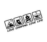 Humkopnl Autocollants décoratifs pour voiture - Love Camping Love Life - Autocollants imperméables pour pare-chocs de carrosserie | Autocollants décoratifs pour carrosserie, fournitures de décoration