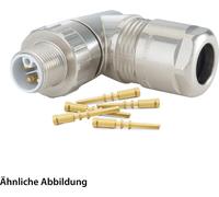 HUMMEL SET avec contacts Connecteur d'alimentation M12, insert à sertir coudé codé L Nombre de pôles 4+PE, broche /