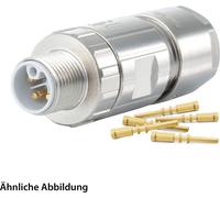 HUMMEL SET avec contacts Connecteur d'alimentation M12, insert à sertir droit codé L, nombre de pôles 4+PE, broche /