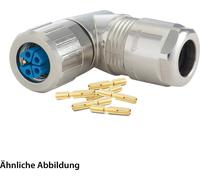 HUMMEL SET avec contacts Connecteur de câble d'alimentation M12, insert à sertir coudé codé K Nombre de pôles 4+PE, femelle /