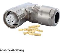 HUMMEL SET avec contacts Connecteur de câble M16, insert à sertir coudé Nombre de pôles 10 pôles, prise orientable