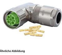 HUMMEL SET avec contacts Connecteur de câble M16, insert à sertir coudé Nombre de pôles 10 pôles, prise orientable