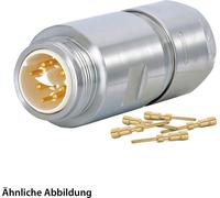 HUMMEL SET avec contacts M16 INOX Connecteur de couplage, sertissage droit Nombre de pôles 3 pôles, broche Sortie de câble droite,