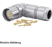 HUMMEL SET avec contacts M23 Connecteur de câble de signal CEM Insert à sertir coudé Nombre de pôles 9 pôles 1+8, broche rotative