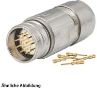 HUMMEL SET avec contacts M23 Connecteur de couplage de signal, insert à sertir droit Nombre de pôles 17 pôles, broche Sortie de câble
