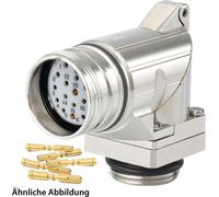 HUMMEL SET avec contacts M23 Connecteur de signal, insert à sertir coudé Nombre de pôles 9 pôles 1+8, broche pivotante