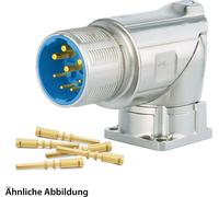 HUMMEL SET avec contacts M23 Puissance Connecteur d'appareil, insert à sertir coudé Nombre de pôles 5+PE, broche pivotante à 300