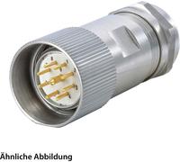 HUMMEL SET avec contacts M23 Signal INOX Connecteur de câble CEM Insert à souder droit Nombre de pôles 7 pôles, broche Sortie de câble