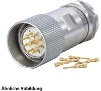 HUMMEL SET avec contacts M23 Signal INOX Connecteur de câble Insert à sertir droit Nombre de pôles 12 pôles, broche Sortie de câble