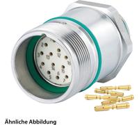 HUMMEL SET avec contacts M23 Signal INOX Connecteur pour appareils, sertissage droit, nombre de pôles 9 pôles 1+8, prise murale avant -