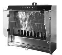 HUMNZR Cabine De Peinture 180 W avec Cascade, Cabine De Peinture à Rideau d'eau Intelligent, Cabine De Peinture AéRographe avec DéBit De 2200 L/H, éTabli De 33 Cm avec 3 Lampes LED, pour La Peinture