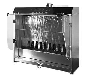 HUMNZR Cabine De Peinture 180 W avec Cascade, Cabine De Peinture à Rideau d'eau Intelligent, Cabine De Peinture AéRographe avec DéBit De 2200 L/H, éTabli De 33 Cm avec 3 Lampes LED, pour La Peinture