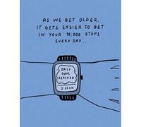 Humor Us Greeting Cards: Birthday - As we get older, it gets easier to get in your 10,000 every day...(Pack of 6)