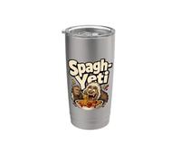Humour de pâtes Spagh-Yeti Bigfoot Gobelet isotherme en acier inoxydable double paroi