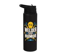 Humour Soudeur Casque Torche Design T-Shirt Stainless Steel Insulated Water Bottle