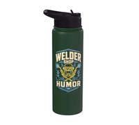 Humour Soudeur Torche Casque Design Atelier Stainless Steel Insulated Water Bottle