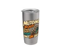 Humour tout-terrain à quatre roues Mudding Gobelet isotherme en acier inoxydable double paroi