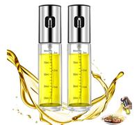 hunnycook Spray huile cuisine 2 PCS, 100ml vaporisateur huile, vaporisateur huile gradué en verre avec une bonne atomisation, vaporisateur d'huile pour cuisine cuisson salade pain