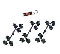 Hunter 466100 PGP, I-20 Lot de 3 buses noires à rayon court pour rotors d'arrosage Hunter PGP Ultra et Hunter I20 Ultra Series 466100SP (16623), avec porte-clés lumineux LED