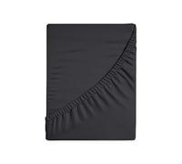 HUNTER BEDDING Drap-housse 100 % coton pur pour lit king size 400 fils au pouce carré à fibres longues 160 x 200 cm, tissage satiné 40 cm de profondeur (gris foncé)