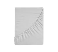 HUNTER BEDDING Drap-housse 100 % coton pur pour lit super king size 400 fils au pouce carré à fibres longues 180 x 200 cm, tissage satiné 40 cm de profondeur (argenté)