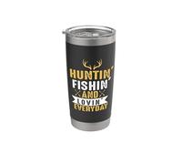 Hunting Fishing And Loving Everyday Hunter Life Adventure Gobelet isotherme en acier inoxydable double paroi