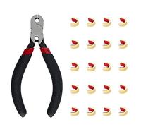 Huntingdoor Lot de 20 points d'encoche en laiton avec pince à encoche pour arc à poulies recourbé Accessoires de tir à l'arc