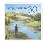 Hunts England - Carte d'anniversaire amusante pour 30 ans - Milo's Gallery - Carte d'anniversaire 30 ans - Pour les fans de pêche à la mouche de 30 ans