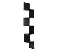 HUOLE Bibliothèque Etagère Bureau Blanc Moderne Contemporain Double Face Séparateur De Pièce en Bois Maison Jour, Bibliothèque étagère Dessin Contemporain pour Bureau (20 * 20 * 120 cm-Noir)