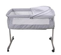 HUOLE Lit Bébé Cododo - Berceau Cododo Bébé avec Matelas,2 en 1, Lit d'Appoint, Lit Parapluie Bébé, Berceaux,Mini Berceau, inclinable, Matelas Inclus, (96 * 57 * 77cm (Gris))