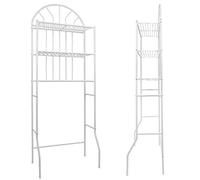 HUOLE Meuble étagère Dessus WC 3 étagères Design Industriel,Étagère de Toilettes, Étagère WC, à 3 Niveaux, Étagère de Salle de Bain, Peu encombrante, Facile à Monter, pour buanderie