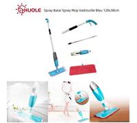 HUOLE Spray Balai Spray Mop Vadrouille Domestique Moderne Bleu 128x38cm