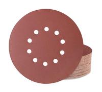 Huopueit 40 Pièces Disque Abrasif 225 mm 10 Trous Grain 180 Papier Disque Poncage pour Cloisons Sèches Ponceuse Girafe