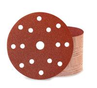 Huopueit 80 Pièces Disque Abrasif 150 mm 15 Trous Disque Poncage Grain Mixte 60/80/120/180/240/320/400/600 pour Ponceuse Excentrique