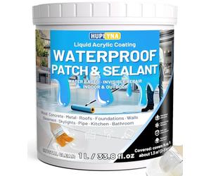 Hupeyna Liquide Étanchéité Transparent, Membrane d'Étanchéité Waterstop 1KG | Imperméable Transparente, Revêtement Imperméable Transparent Anti-Fuites Intérieure et Extérieure Colle Imperméabilisante