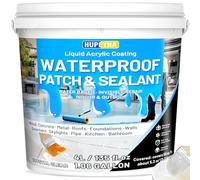 Hupeyna Liquide Étanchéité Transparent Revêtement Imperméable 4L | Membrane d'Étanchéité Waterstop pour Réparer Fuites Agent Anti-Fuite Étanche, Imperméabilisant pour Intérieure et Extérieure
