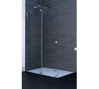 Huppe Xtensa pure 4-kąt drzwi prysznicowe 100 cm lewe srebrny połysk/szkło przezroczyste Anti-Plaque XT0121.069.322
