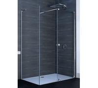 Huppe Xtensa Pure paroi de douche 80 cm noir mat/verre transparent XT0306.123.322
